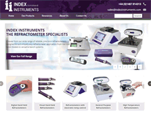 Tablet Screenshot of indexinstruments.com